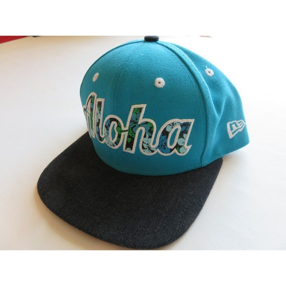 Hawaii ALOHA Floral Hat NewEra 9FIFTY Snapback Collectible Cap Blue NWOT - Picture 12 of 12